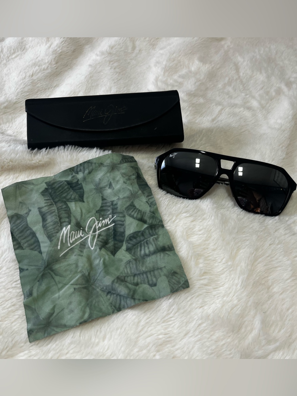 Maui Jim Wedges Black/Crystal Gloss